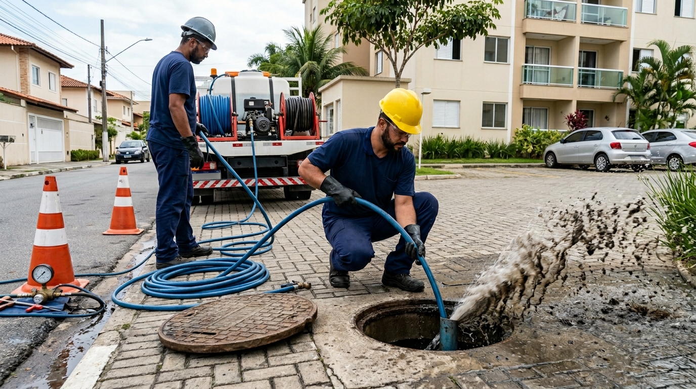 Desobstrução com Alta Pressão em Piracicaba‑SP